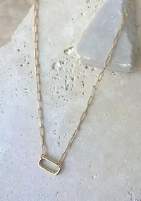 14k Gold Plated Lock Necklace