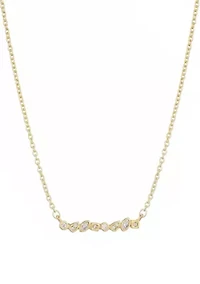 14k Gold Plated Dainty Mixed Shape Bar Necklace