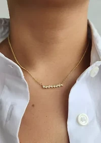 14k Gold Plated Dainty Mixed Shape Bar Necklace