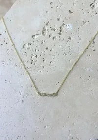 14k Gold Plated Dainty Mixed Shape Bar Necklace