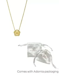 Tarnish Resistant 14k Gold Plated 5-Leaf Clover Pendant Necklace