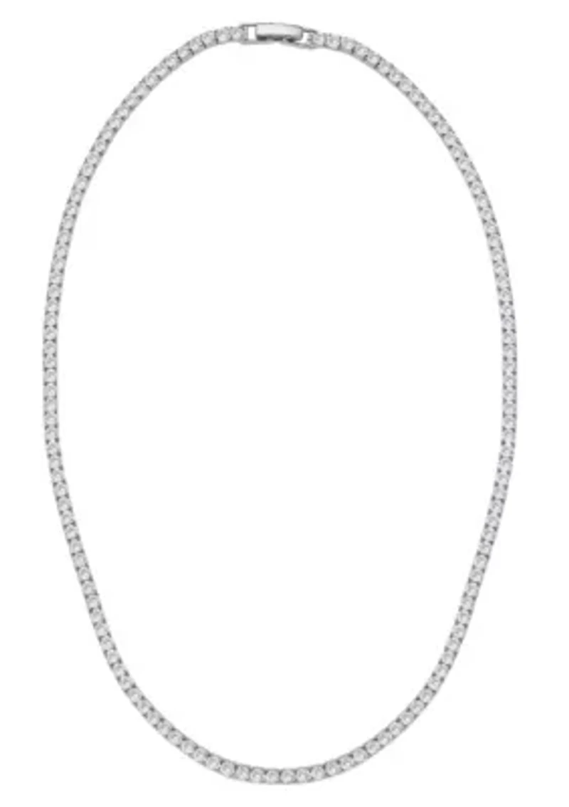 Silver Plated 3mm Tennis Chain Necklace