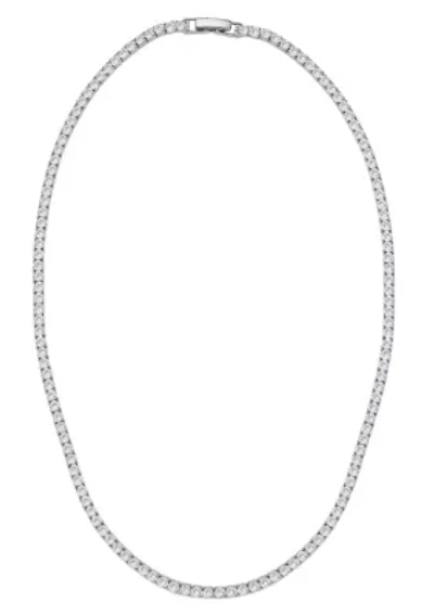 Silver Plated 3mm Tennis Chain Necklace