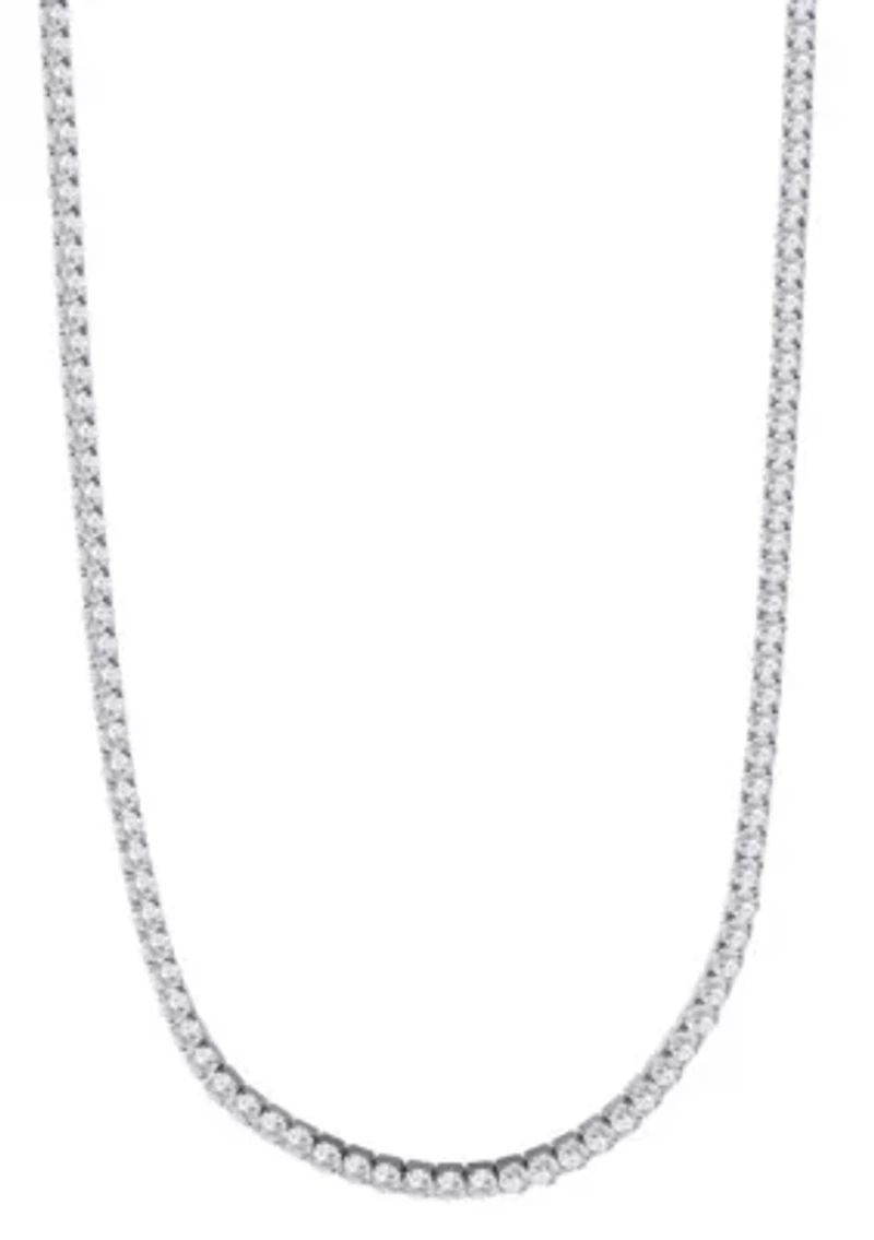 Silver Plated 3mm Tennis Chain Necklace