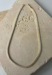 14k Yellow Gold 3mm Tennis Chain Necklace