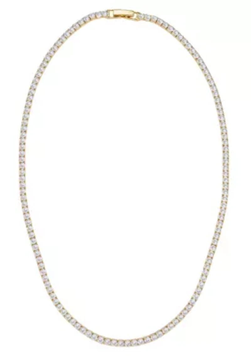 14k Yellow Gold 3mm Tennis Chain Necklace