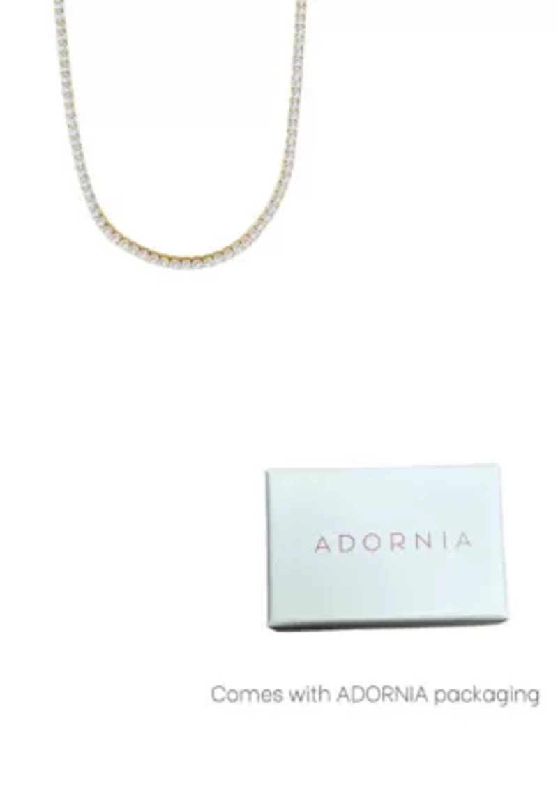 14k Yellow Gold 3mm Tennis Chain Necklace