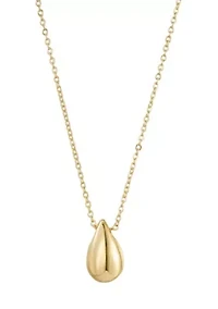 14k Gold Plated Teardrop Necklace