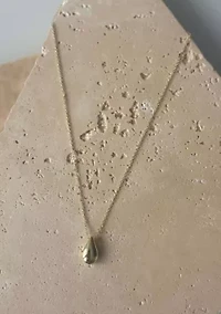 14k Gold Plated Teardrop Necklace