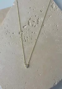 14k Gold Plated CZ Halo Heart Necklace