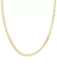 14k Gold Plated Fishtail Chain Adjustable Choker Necklace