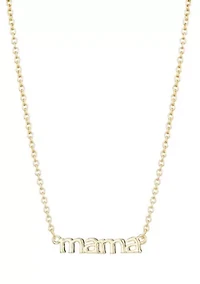 14k Gold Plated Mama Necklace