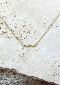 14k Gold Plated Mama Necklace