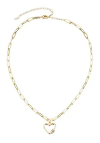 14k Gold Plated Carabiner Heart Necklace