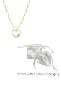14k Gold Plated Carabiner Heart Necklace