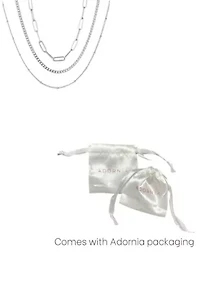 Tarnish Resistant Silver Set of 3-Chain Necklaces