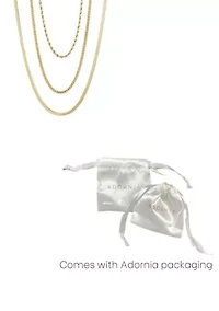 Tarnish Resistant 18k Gold Plated Set of 3-Chain Necklaces