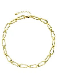 Gold Plated Organic Link Necklace