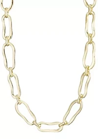 Gold Plated Organic Link Necklace