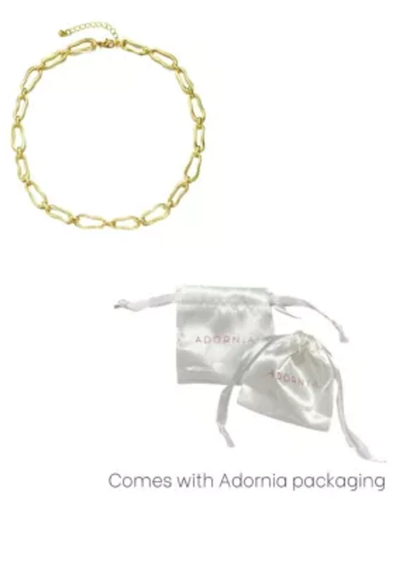 Gold Plated Organic Link Necklace