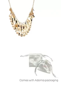Gold Plated Droplet Bib Necklace