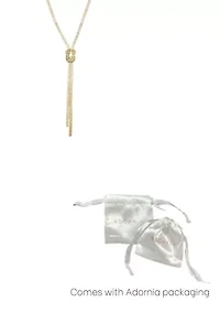 Gold Plated 30" Knotted Box Chain Lariat