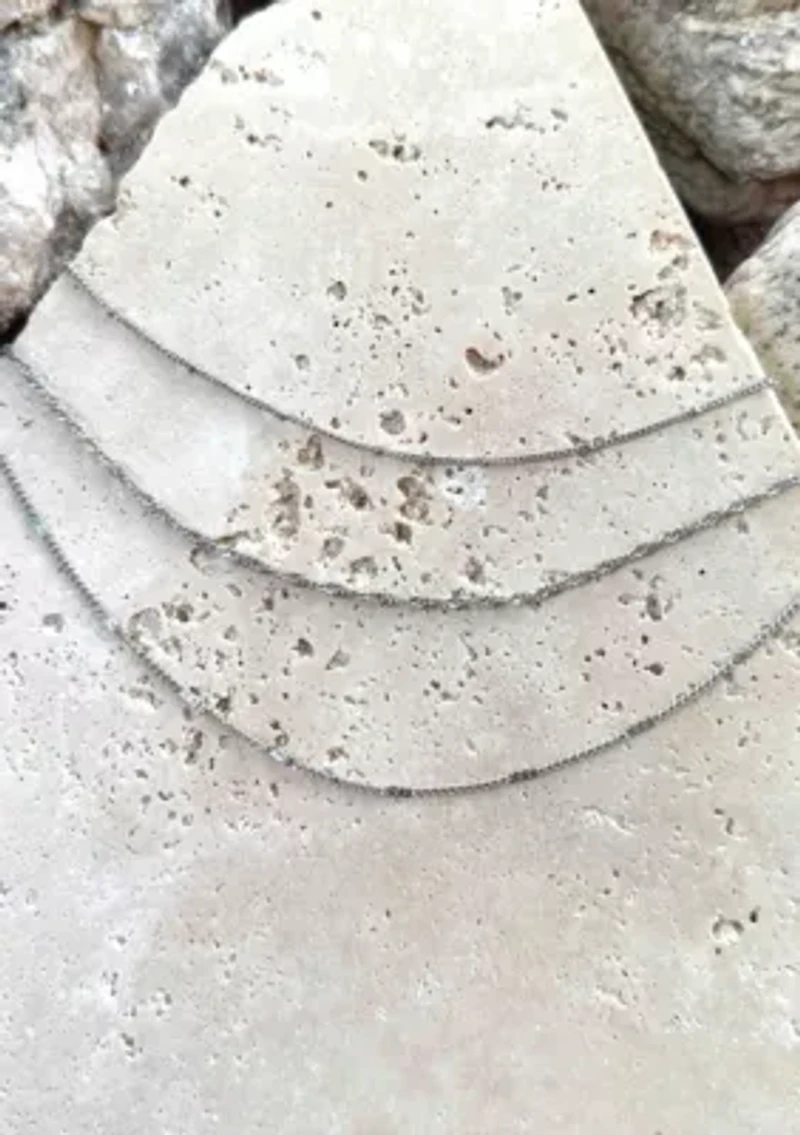 Silver Plated 3-Chain Necklace Set