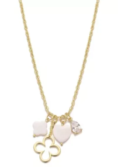 14k Gold Plated Clover Charm Necklace