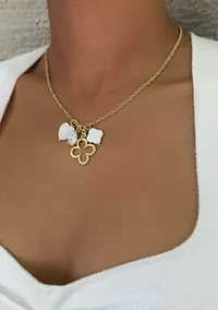 14k Gold Plated Clover Charm Necklace