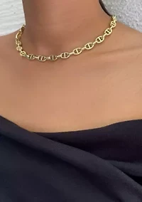 Gold Plated Mariner Link Chain Necklace