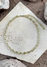 Gold Plated Mariner Link Chain Necklace