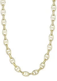 Gold Plated Mariner Link Chain Necklace