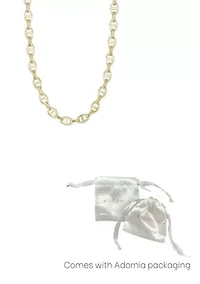 Gold Plated Mariner Link Chain Necklace