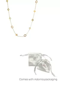 Tarnish Resistant 18k Gold Plated Mixed Clover Necklace