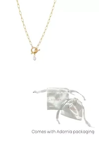 Tarnish Resistant 18k Gold Plated Freshwater Pearl Toggle Necklace