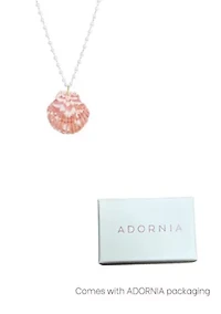 14k Gold Plated Pink Shell Rosary Pearl Necklace