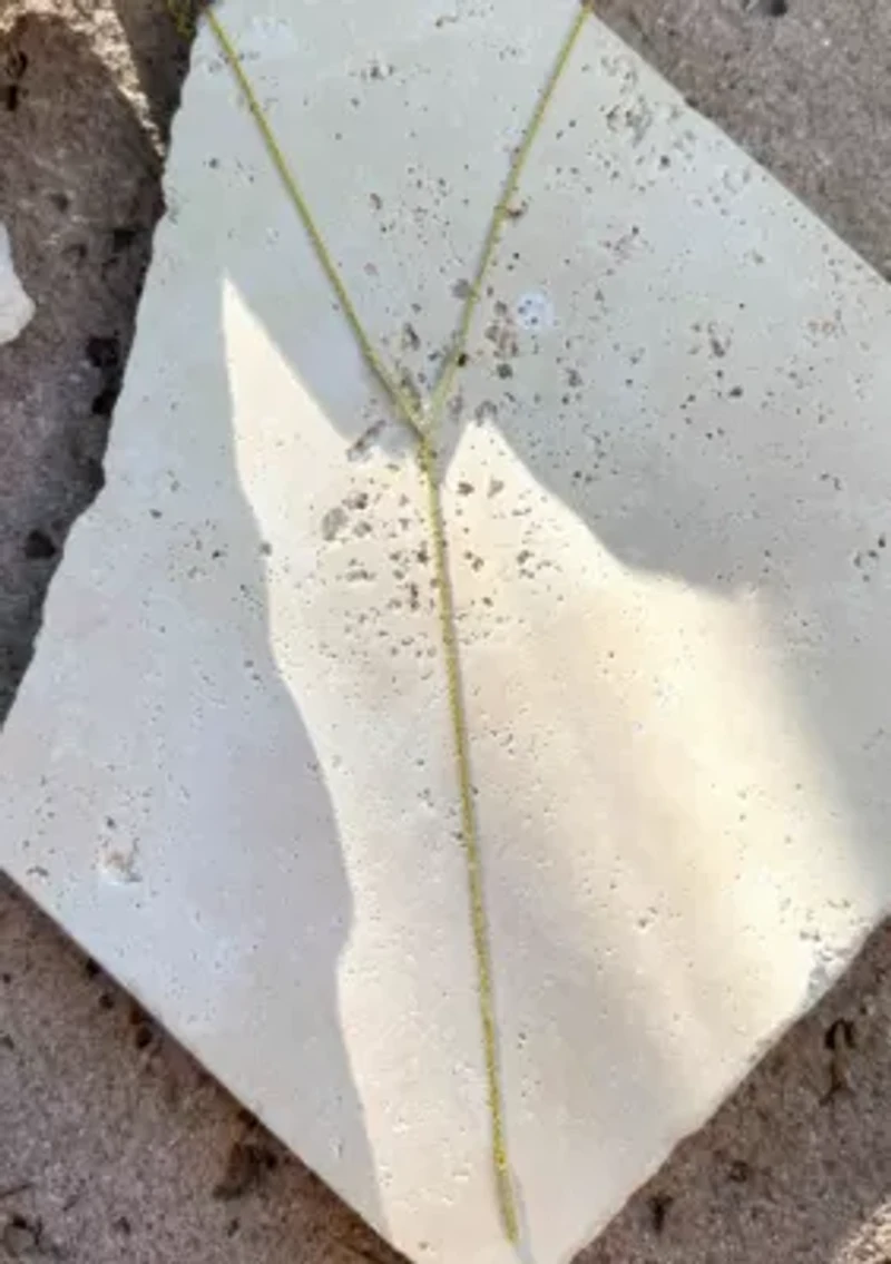 14k Gold Plated Crystal Y Lariat Necklace