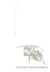 14k Gold Plated Crystal Y Lariat Necklace