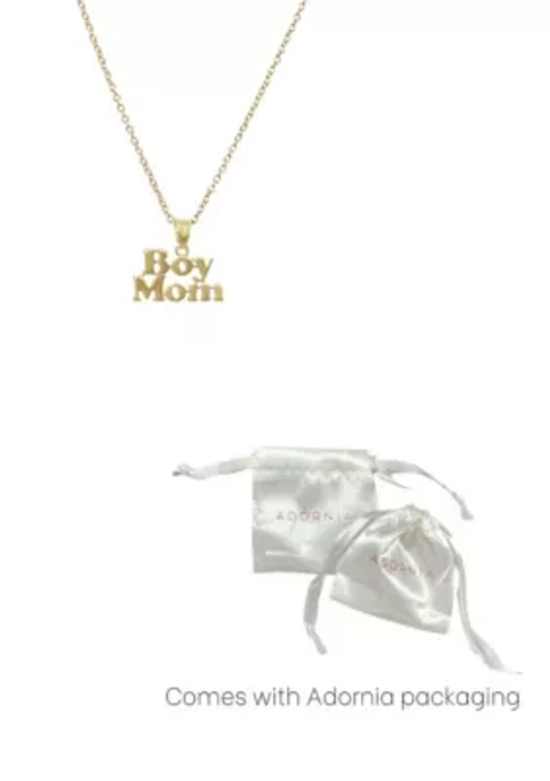 14k Gold Plated Boymom Pendant Necklace