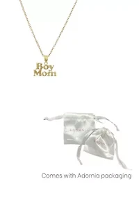 14k Gold Plated Boymom Pendant Necklace