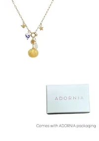 Tarnish Resistant 18k Gold Plated Shell and Charm Y-Necklace