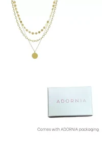 14k Gold Plated 3-Layer Toggle and Confetti Necklace