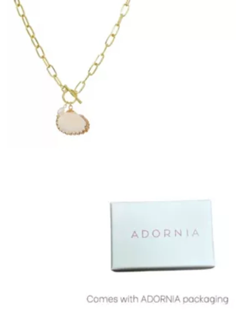 Gold Plated Shell Toggle Necklace