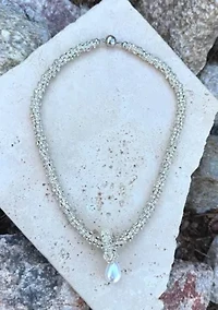 Silver Plated Oversized Pearl on a Magnetic Clasp Chain