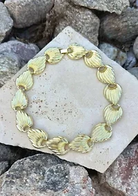 14k Gold Plated Deco Link Necklace