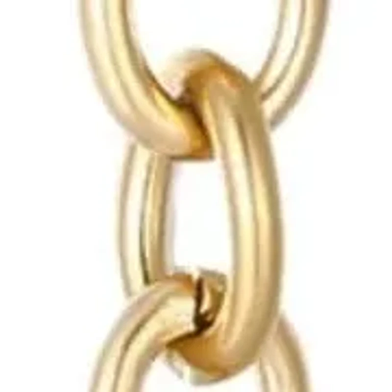 Tarnish Resistant 18k Gold Plated Mixed Link Y-Necklace
