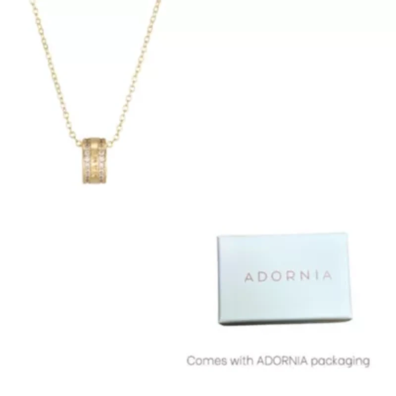 14k Gold Plated Mama-Engraved Ring Necklace