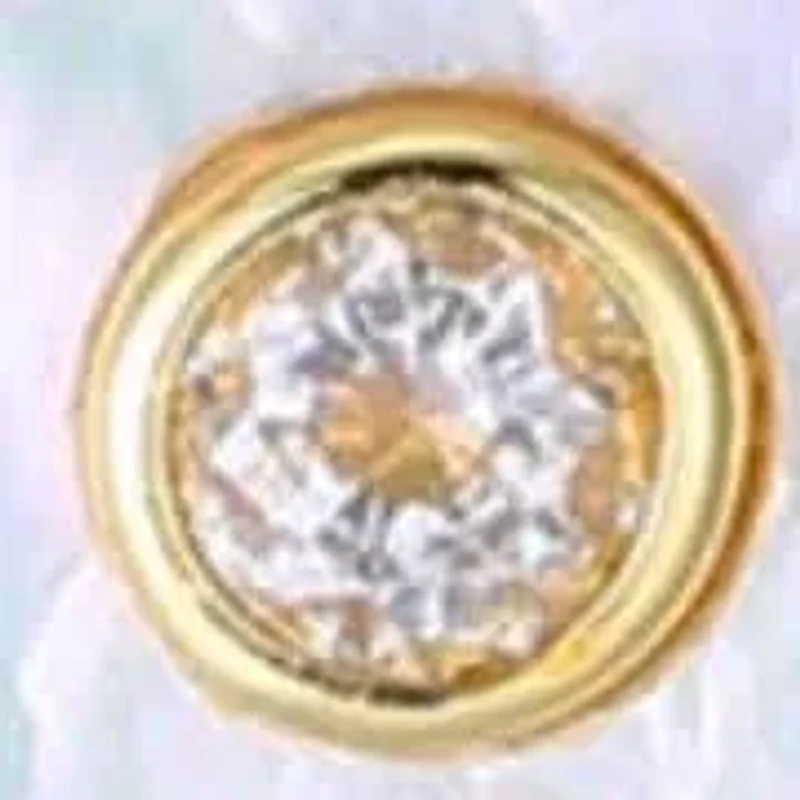 14k Gold Plated Mother of Pearl Flower with CZ Center Stone Pendant Necklace