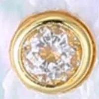 14k Gold Plated Mother of Pearl Flower with CZ Center Stone Pendant Necklace