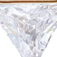 18k Gold Plated Set of 2 Triangle CZ Pendant Necklaces